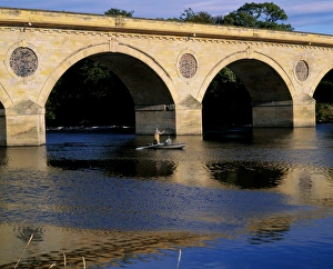 Float Prints: Fishermen on the River Tweed at Coldstream
