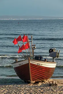 Baltic Coast Prints: Fishing boat at the beach, Binz