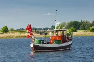 Fishing boat at Ummanz, Ruegen Island, Mecklenburg-Western Pomerania, Germany Fishing boat at Ummanz, Ruegen Island, Mecklenburg-Western Pomerania, Germany