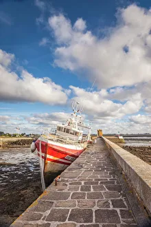 Manche Prints: Fishing boats in Barfleur Harbour, Cotentin Peninsula, Manche, Normandy, France