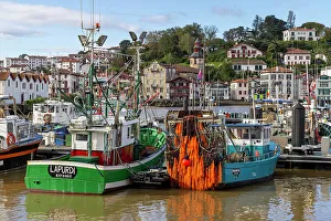 Basque Prints: Fishing boats, Ciboure, Saint-Jean-de-Luz