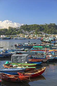 Fishing boats in harbour, Cheung Chau, Hong Kong
