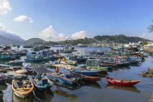 Images Dated 1st October 2019: Fishing boats in harbour, Cheung Chau, Hong Kong