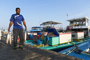 Kaafu Atoll Prints: Fishing boats in harbour, Male, North Male Atoll, Maldives