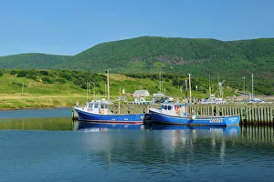 Cheticamp Prints: Fishing boats ion Cabot Trail, Cheticamp, Nova Scotia, Canada