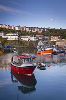 Images Dated 23rd March 2021: Fishing boats moored in Mevagissey Harbour, Cornwall, England