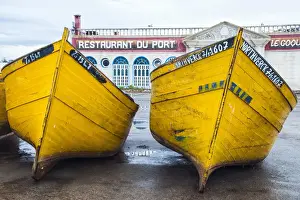 Western Morocco Prints: Fishing boats in the port of Essaouira, Marrakech-Tensift-Al Haouz, Morocco