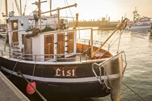 Deutsch Collection: Fishing cutter in the port of List, Sylt, Schleswig-Holstein, Germany