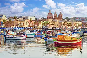Maltese Prints: Fishing Harbor of Marsaxlokk, Malta
