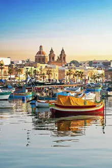 Maltese Prints: Fishing Harbor of Marsaxlokk, Malta
