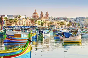 Maltese Prints: Fishing Harbor of Marsaxlokk, Malta