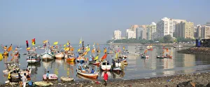 Bombay Prints: A fishing harbour in Mumbai (Bombay), India
