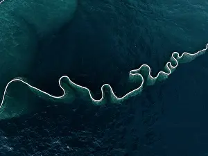 Straight Down Prints: Fishing nets for anchovies fish, Tuy An, Phu Yen Province, Vietnam