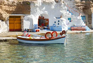 Mandraki Prints: Fishing port of Mandraki on the island of Milos, Cyclades, Greece