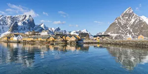 Reine Prints: The fishing village of Sariskoya on a sunny winter day