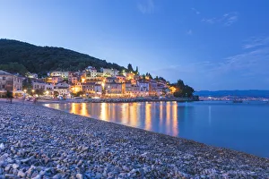 Istrian Prints: Fishing village and tourist resort of Moscenicka Draga, Kvarner Bay, Adriatic Sea