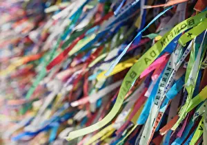 Karol Kozlowski Prints: Fitas (wish bracelets) n front of the Nosso Senhor do Bonfim Church, Salvador, State