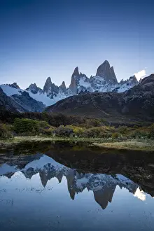 Rocky Mountain Prints: Fitz Roy in autumn before sunset, Los Glaciares National Park, El Chalten