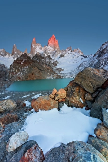 Patagonia Prints: Fitzroy peak and the Laguna de Lose Tres lake, Patagonia, Argentina