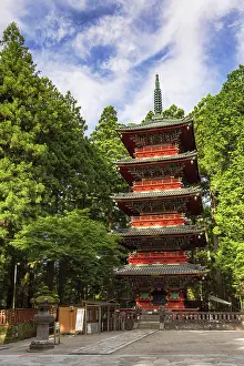 Religious Architecture Prints: Five-Storied Pagoda (Goju-no-to) (UNESCO World Heritage Site), Nikko, Tochigi, Japan