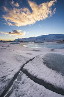 Freeze Prints: Fjallsarlon at Sunset, Iceland