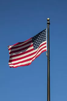 US Flag, Manhattan, New York City, USA