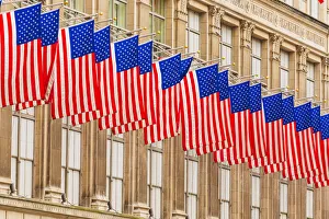 5th Avenue Prints: Flags on 5th Avenue, New York, USA