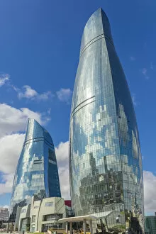 Flame Towers skyscrapers, 2013, Baku, Azerbaijan