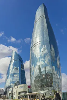 Caucasus Prints: Flame Towers skyscrapers, 2013, Baku, Azerbaijan