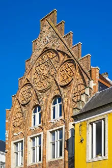 Flemish buildings on Naamsestraat, Leuven, Flemish Brabant, Flanders, Belgium