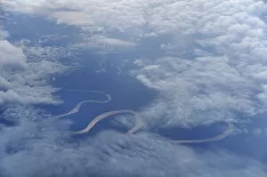 Images Dated 27th June 2012: Flight over the amazon rain forest, Putomayo River from above, Colombia
