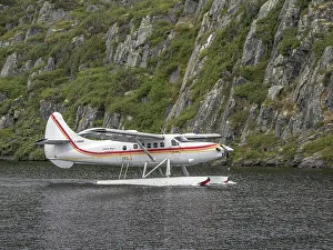 Plane Prints: Float plane on Wolf Lake in Nunavik, Quebec, Canada
