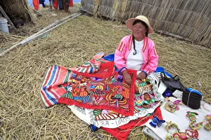 Images Dated 6th November 2012: Floating islands inhabited by Uru people, lake Titicaca, near Puno, Peru