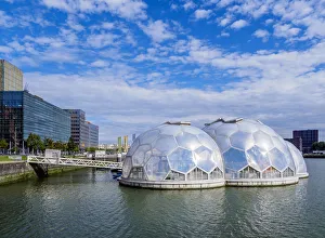 Kop Van Zuid Prints: Floating Pavilion, Kop van Zuid, Rotterdam, South Holland, The Netherlands