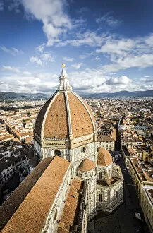 Images Dated 22nd July 2015: Florence, Tuscany, Italy, aerial view of the city with Cathedral and the Brunelleschi