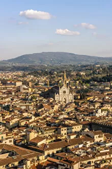 Florence, Tuscany, Italy. Cityscape from the Giottos tower