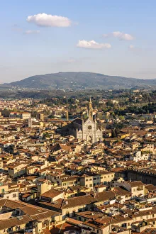 Florence, Tuscany, Italy. Cityscape from the Giottos tower