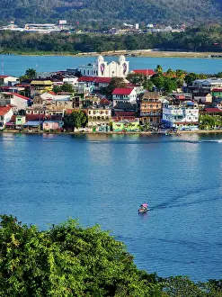 Ferry Prints: Flores Island, elevated view, Peten Department, Guatemala