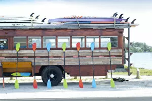 Images Dated 8th July 2014: Florida, Anna Maria Island, Paddleboard Bus, Rental, Manatee County