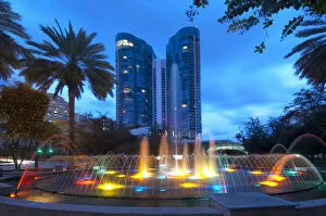Images Dated 13th April 2016: Florida, Fort Lauderdale, Bubier Park Fountain, Huizenga Park, Las Olas Boulevard