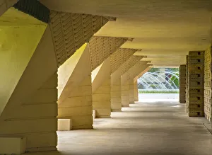 Geometric Prints: Florida, Lakeland, Esplanandes, Walkways, Designed By Architect Frank Lloyd Wright