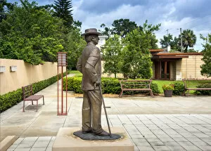 Images Dated 28th August 2018: Florida, Lakeland, Statue Of The Architect Frank Lloyd Wright, Florida Southern College