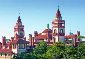 Southern Usa Prints: Florida, Saint Augustine, The Liberal Arts Flagler College Since 1968