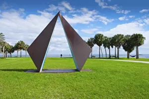 Images Dated 24th April 2018: Florida, Saint Petersburg, Pinellas County, Steel Geometric Sculpture Called