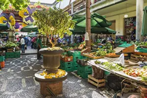 Flower decorations at Mercado dos Lavradores - Farmers Market