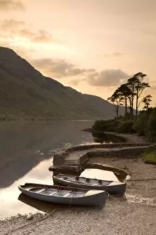 Country Side Collection: Fly Fishing Boats, Connemara National Park, Connemara, Co. Galway, Ireland