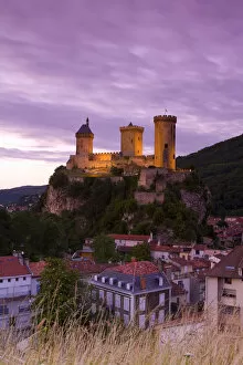 Foix Castle, Foix, Ariege, Pyrenees, France