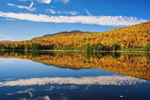 Adirondacks Prints: Foliage and cloud reflection in autumn, Adirondack Mountains, New York, USA