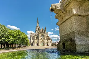 Fontaine Miraculeuse and Basilique de Sainte-Anne-d'Auray, Morbihan, Brittany, France