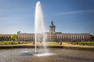 Charlottenburg Prints: Fontaine in the Palace gardens with Charlottenburg Palace, Berlin, Germany